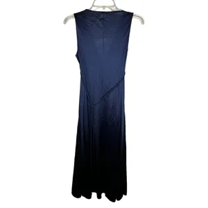 Vintage Vanity Fair Navy Long Nightgown‎ thumbnail 4
