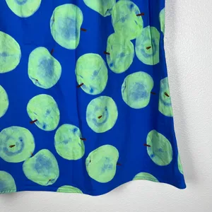 Apple‎ Print Women's Skirt Blue Green Sz XS thumbnail 3