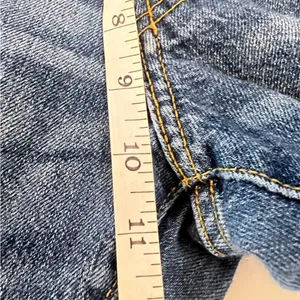 Zara Studio Wide Leg Distressed High Rise Jeans Blue Size S thumbnail 8