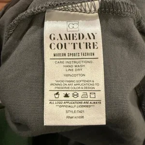 Purdue Boilermakers GameDay Couture Rhinestone Dk Gray Short Sleeve Top XXl Crop thumbnail 5