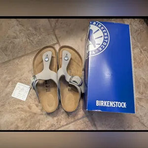 BIRKENSTOCK WOMEN'S GIZEH BIG BUCKLE DOVE GRAY Size 39 NEW thumbnail 7