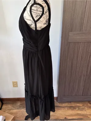 Grace Karin Women's Halter Neck Midi Dress Ruffled Hem Size Medium thumbnail 3
