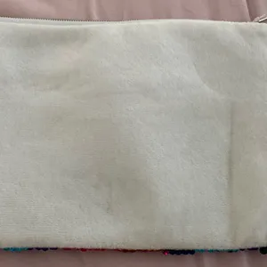 NWT Chloe Alexis Multicolor Sequin Clutch cosmetic bag size 10x7 boho maximalist thumbnail 6