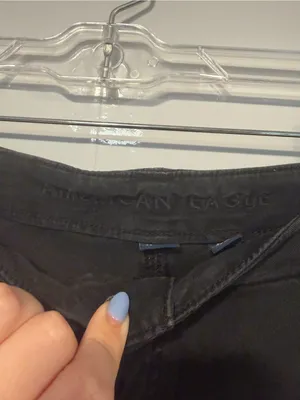 American Eagle Outfitters Black Cargo high waisted baggy wide leg pants‎ thumbnail 3