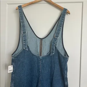 We The Free Denim Jumpsuit Size L Msrp $98.00 Nwt thumbnail 5