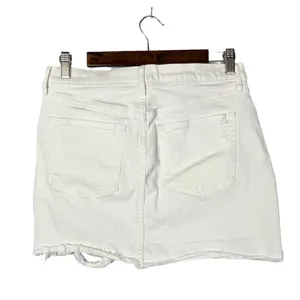 Gap Denim White Distressed Denim Mini‎ Skirt 27 thumbnail 3