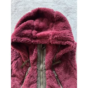 KUHL Women's Flight Pile Fleece Faux Fur Vest Jacket Hood Size Small thumbnail 5