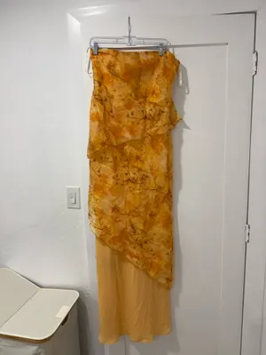 The Are Caroline Maxi Dress Yellow Size M thumbnail 2