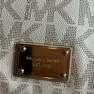 Michael Kors Monogram Crossbody Bag in Cream and Tan thumbnail 3