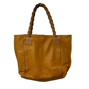 Chloé Amy Large Caramel Leather Braided Handle Tote Shoulder Bag thumbnail 2