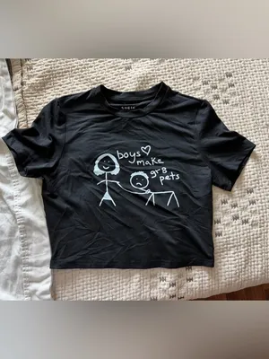 SHEIN Y2K Black Crop Top Baby Tee thumbnail 2