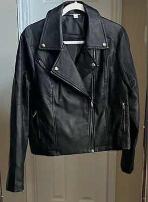 Cato Black Faux Leather Jacket thumbnail 1