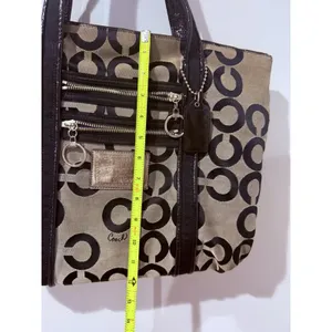 Coach Poppy Signature Black Canvas Double Handle Tote Bag, No. C1020-14530 T thumbnail 13