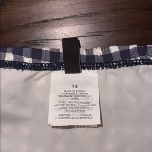 J Crew Blue and White Gingham Swimsuit thumbnail 3
