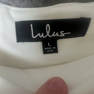 Lulus Women Large Marseille White Off-the-Shoulder Long Sleeve Bodycon Dress NWT thumbnail 3