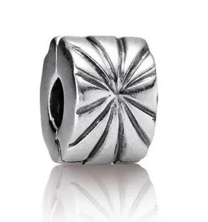 Pandora Sterling Silver Sunburst Clip Charm Retired Stamped 925 ALE thumbnail 1