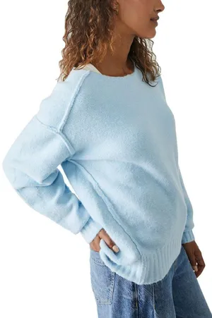 Free People Eastwood Crew Neck Tunic Sweater thumbnail 2