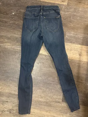 Hollister Women's Dark Blue Distressed Skinny‎ Jeans Size 5L thumbnail 3