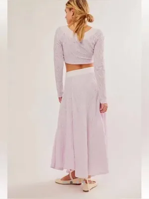 Free People Oakley Skirt Set in Lilac XL thumbnail 2