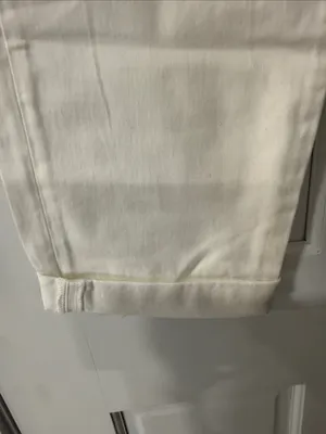 Caslon Cotton Chino Cropped Pants Pockets Straight White Stretch Women Size 12 thumbnail 5