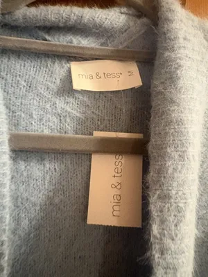Mia & Tess Size Medium (M) Soft Fuzzy Open Front Cardigan Sweater thumbnail 2
