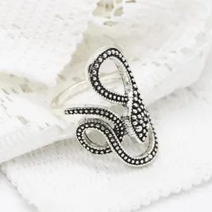 Boho Silver Snake Ring thumbnail 3