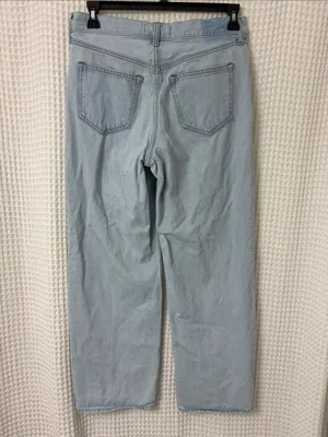 Abercrombie & Fitch The Loose High Rise Light Wash Jeans 29/8 thumbnail 6