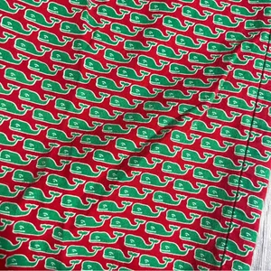 Vineyard vines Red Green Whale Print PJ’s Bottom; Medium thumbnail 6