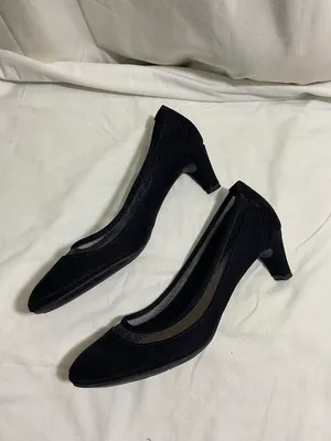 Solesenseability Black Mesh Trim Kitten Heel Pumps Women’s Size 10 Wide Comfort thumbnail 3