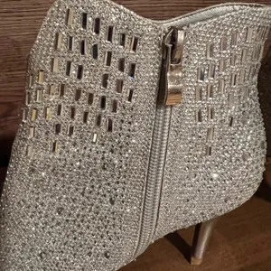 Rhinestone silver star ankle boots size 38 thumbnail 5