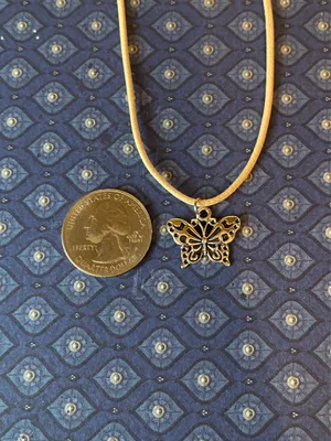Handmade butterfly boho chic cute necklace 🦋🤎 thumbnail 7