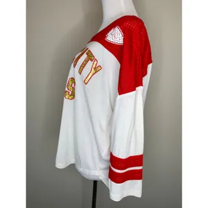 National Football League Kansas City Chiefs Red Gold Glitter Jersey Top Size Medium thumbnail 3