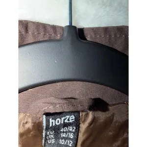 Horze Equestrian Quilted Vest Womens 10/12 Brown Diamond Padded Horse Riding Zip thumbnail 2