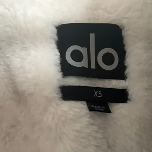 Alo Yoga Faux Fur Urbanite Bomber Jacket in Black/Ivory XS thumbnail 5