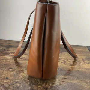 New Patricia Nash Benvenuto Large Leather Tote Bag Cognac 15 Year Anniversary thumbnail 5