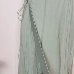 Bellevue the Label Aubery Green Short Sleeve Wrap Midi Dress NWT thumbnail 5