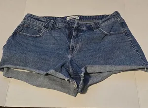 Abercrombie & Fitch Classic Blue Jean Shorts thumbnail 1