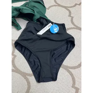 NWT Cupshe Colorblock Cutout One-Piece Black and Green Swimsuit, SIZE Small thumbnail 10