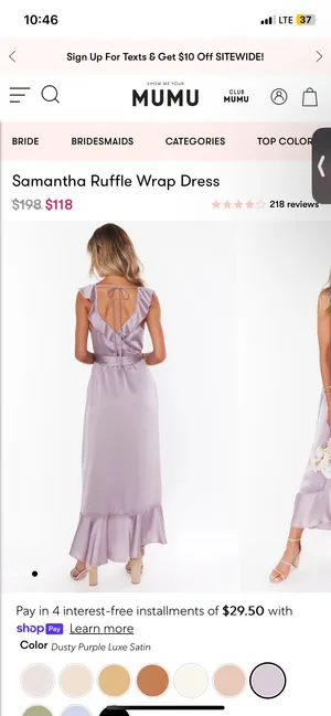 Dusty Purple Show Me Your Mimi Bridesmaid Dress thumbnail 2