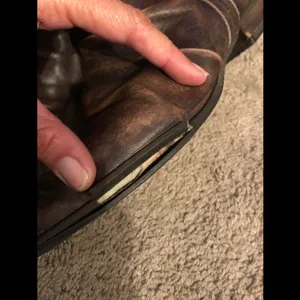 VINTAGE, RARE, leather,distressed boots, brown sz8.5 thumbnail 8