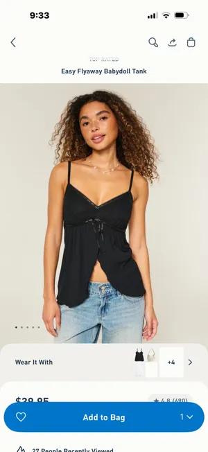 Hollister easy flyaway babydoll tank thumbnail 2