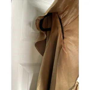 Lola & Sophie One Shoulder Ruffle Top Womens Size S Gold Metallic Party Blouse thumbnail 4