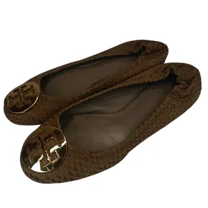 Vintage Tory brown Burch Flats sz 7.5 thumbnail 3