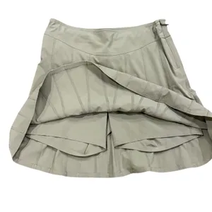 Athleta Womens Khaki Tan Pleated Athletic Skort Size 4 Side Zip Active Skirt thumbnail 4