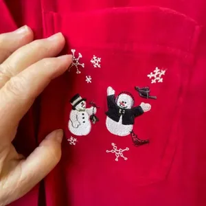 Christopher & Banks size Large embroidered snowman lightweight jacket thumbnail 7