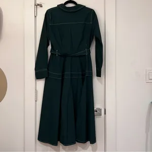 Anthropologie Long Sleeve Belted Front Midi Dress with Zipper thumbnail 4