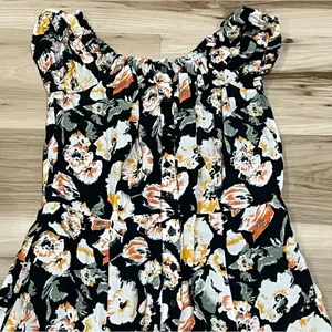 Free People Italian Breeze Floral Print Off Shoulder Dress Women’s 6 thumbnail 4