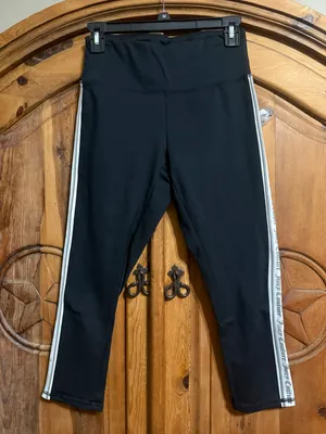 Juicy Couture Sport Black and white 3 stripe leggings #leggings thumbnail 1