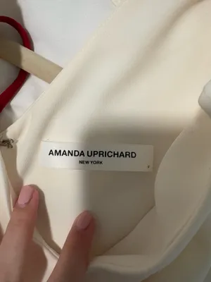 Amanda Uprichard White Romper Women’s Gimlet Ruffled Sleeve V-Neck thumbnail 4