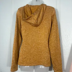 Columbia Darling Days Womens Pullover Light Orange 1/4 Button Size Small EUC Brown thumbnail 5